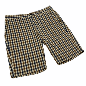 Aquascutum House Club Check Vicuna Shorts - W 30"