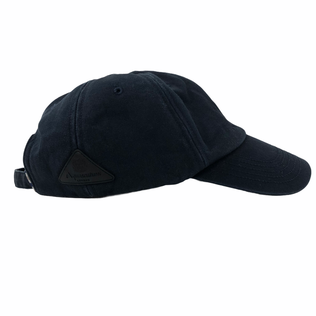 Aquascutum Navy Check Logo Cap - One Size Fits All