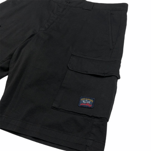 Paul and Shark Black Cargo Shorts - W 34"