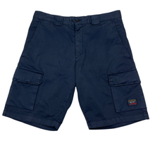 Load image into Gallery viewer, Paul and Shark Navy Bermuda Cargo Shorts - W 34&quot;
