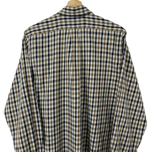 Aquascutum House Check Long Sleeved Shirt - Small (S) PTP 22.5"