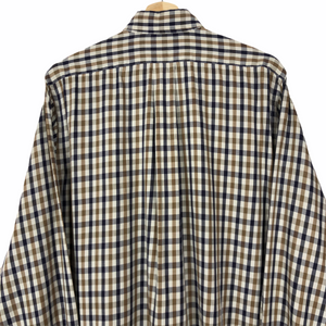 Aquascutum House Check Long Sleeved Shirt - Medium (M) PTP 24"