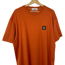 Load image into Gallery viewer, Stone Island Orange Short Sleeved Logo T-Shirt - Double Extra Large (XXL) PTP 24.5&quot;
