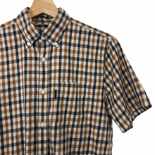 Load image into Gallery viewer, Aquascutum House Check Short Sleeved Shirt - Small (S) PTP 19&quot;
