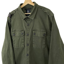 Load image into Gallery viewer, Ma.Strum Green Button Up Double Pocket Overshirt - Extra Large (XL) PTP 25.25&quot;
