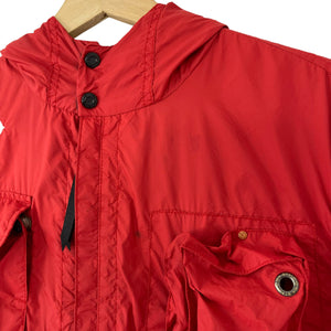 Ma.Strum Red Multi Pocket Hooded Sniper Jacket - Medium (M) PTP 22.75"