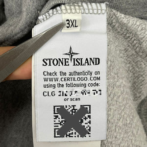 Stone Island Grey Crew Neck Logo Sweater - Triple Extra Large (XXXL) PTP 29.75"