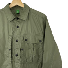 Load image into Gallery viewer, Ma.Strum Green Button Up Multi Pocket Overshirt - Small (S) PTP 21.75&quot;
