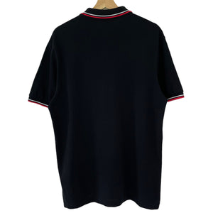 Prada Black Rubber Logo Short Sleeved Polo - Double Extra Large (XXL) PTP 21.75"