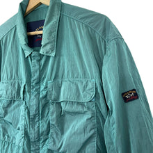 Load image into Gallery viewer, Paul and Shark Water Green Econyl Nylon Metal Overshirt - Triple Extra Large (XXXL) PTP 27&quot;
