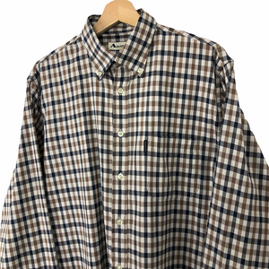 Aquascutum House Check Long Sleeved Shirt - Extra Large (XL) PTP 24.25"