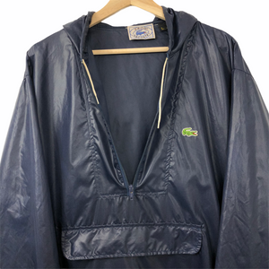 Vintage Dark Navy Lacoste Izod Half Zip Cagoule - Large (L) PTP 26"