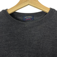 Load image into Gallery viewer, Paul and Shark Grey Crew Neck Wool Sweater - Medium (M) PTP 18&quot;
