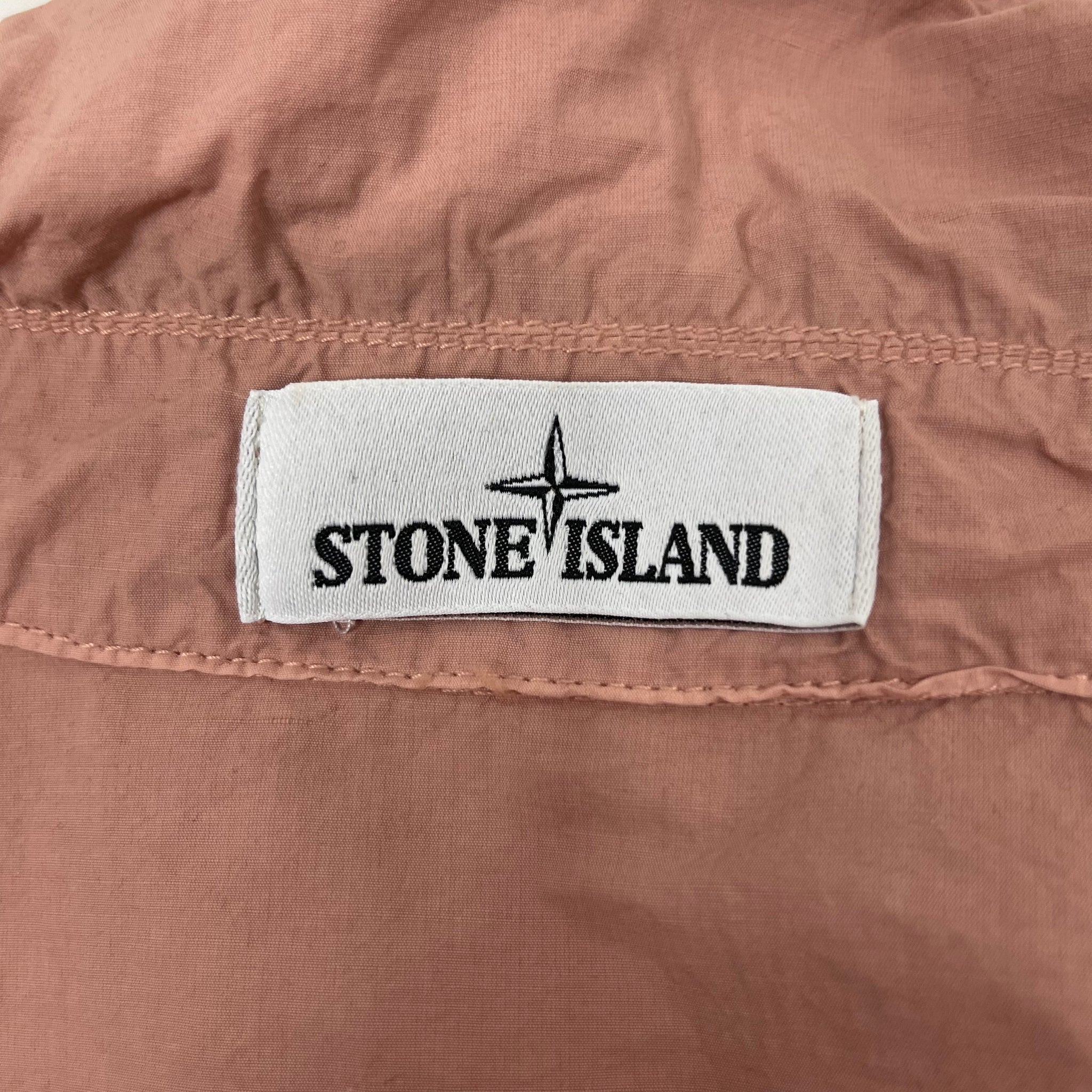 Stone Island Salmon Pink Full Zip Pocket Overshirt Double Extra Larg SWADS MENSWEAR