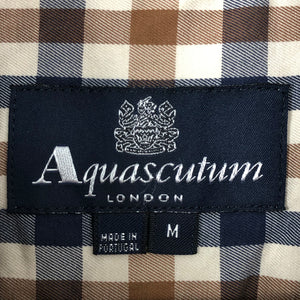 Aquascutum House Check Short Sleeved Shirt - Medium (M) PTP 20.5"