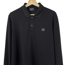 Load image into Gallery viewer, Paul and Shark Black Long Sleeved Polo - Large (L) PTP 21&quot;
