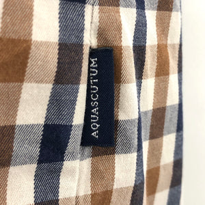 Aquascutum House Check Short Sleeved Shirt - Medium (M) PTP 20.75"