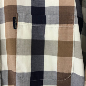 Aquascutum Block Check Long Sleeved Shirt - Extra Large (XL) PTP 27"