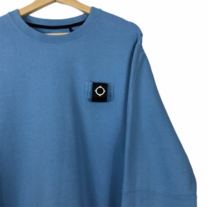 Ma.Strum Light Blue Crew Neck Sweater - Extra Large (XL) PTP 24.75"