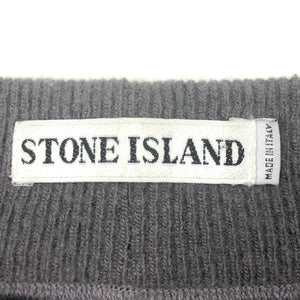 Vintage Stone Island Grey Mock Neck Sweater - Double Extra Large (XXL) PTP 27"