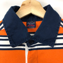 Load image into Gallery viewer, Paul and Shark Orange Striped Rugby Shirt - Medium (M) PTP 20.5&quot;
