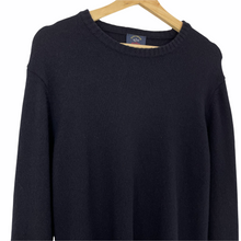 Load image into Gallery viewer, Paul and Shark Navy Wool Crew Neck Logo Sweater - Large (L) PTP 22&quot;
