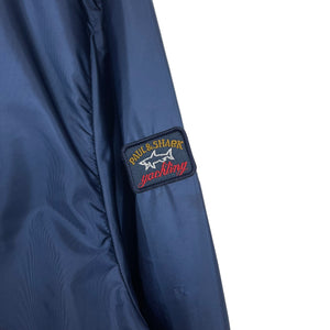 Paul and Shark Navy Blue Hooded Logo Jacket - Triple Extra Large (XXXL) PTP 27"