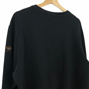 Paul and Shark Black Crew Neck Sweater - Extra Large (XL) PTP 23"