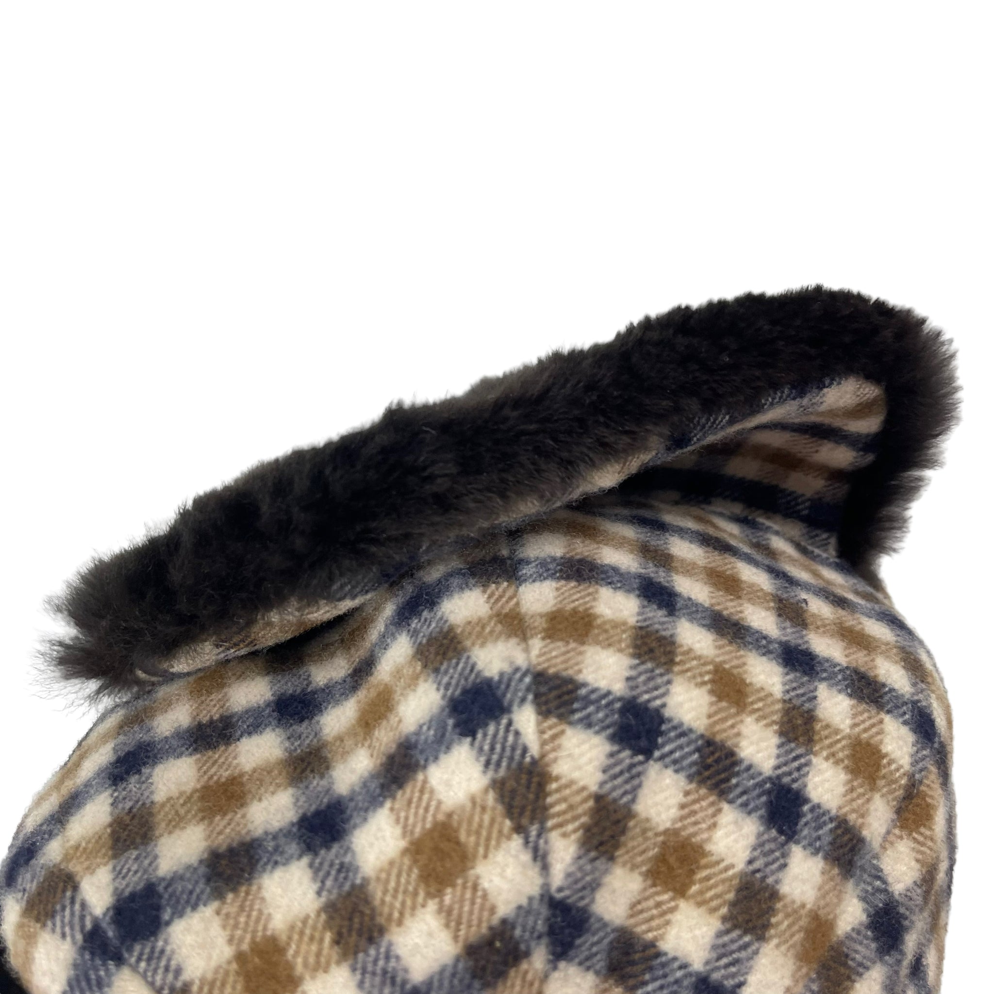 Aquascutum House Check Wool Trapper Hat Large L SWADS MENSWEAR