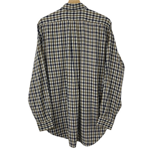 Aquascutum House Check Long Sleeved Shirt - Large (L) PTP 24.5"