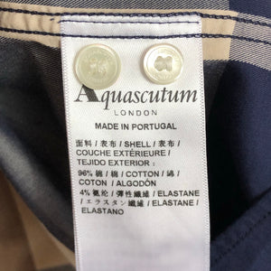 Aquascutum Block Check Long Sleeved Shirt - Extra Large (XL) PTP 23"