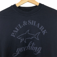 Load image into Gallery viewer, Paul and Shark Navy Logo Crew Neck Sweater - Small (S) PTP 19&quot;
