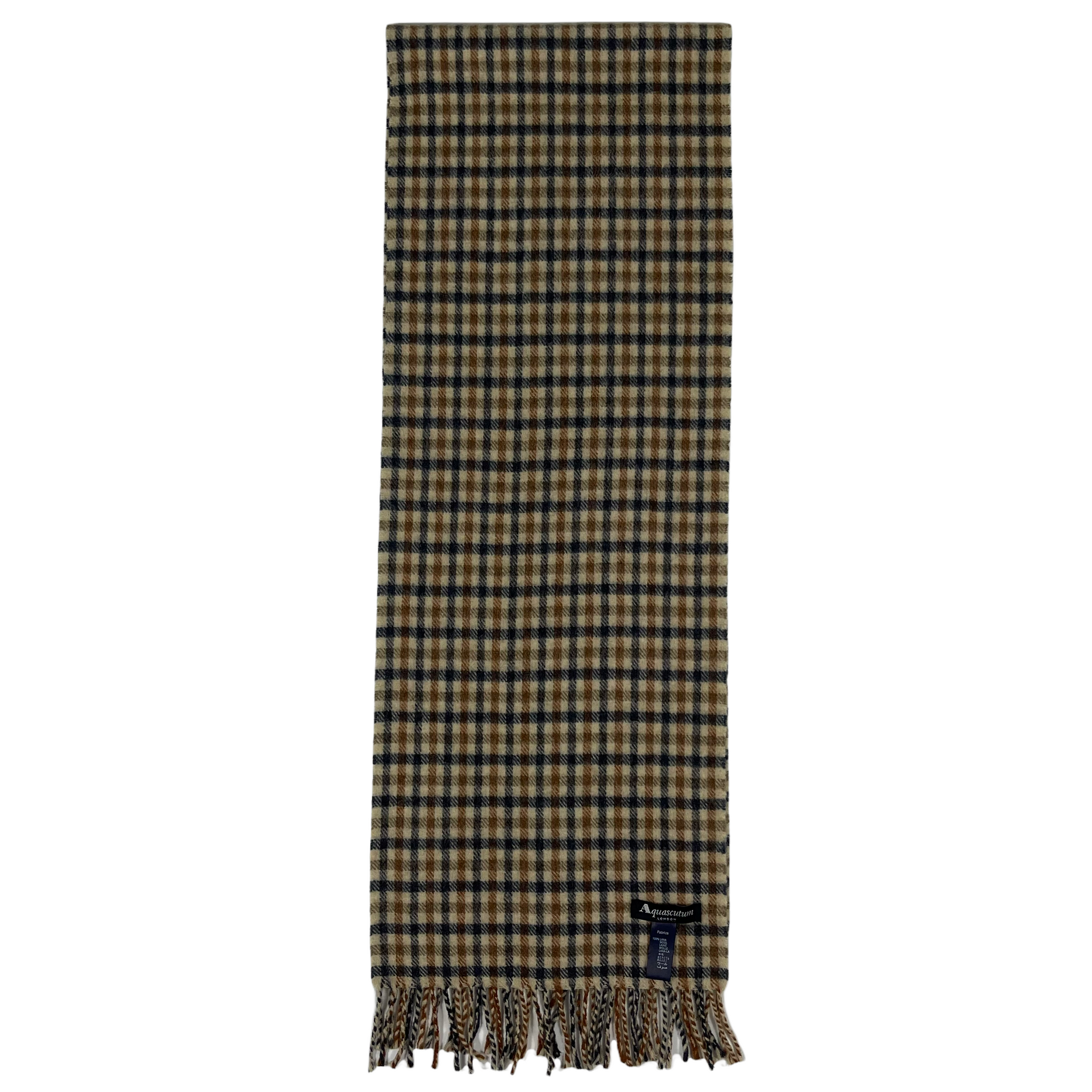 Aquascutum Classic House Check 100 Lana Wool Scarf One Size