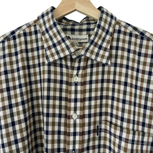 Aquascutum House Check Short Sleeved Shirt - Double Extra Large (XXL) PTP 28.5"