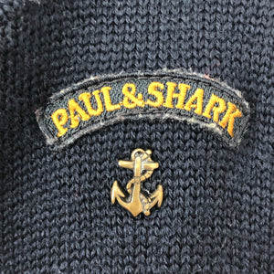 Paul and Shark Navy Bretagne 100% Wool Crew Neck Sweater - Medium (M) PTP 23"