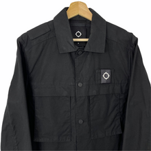 Load image into Gallery viewer, Ma.Strum Black Multi Pocket Button Up Overshirt - Small (S) PTP 20.75&quot;
