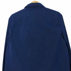 Paul and Shark Blue Nylon Shimmer Overshirt - Large (L) PTP 21.5"