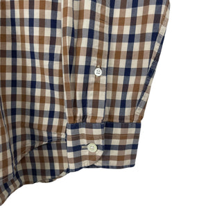 Aquascutum House Check Long Sleeved Shirt - Small (S) PTP 19"