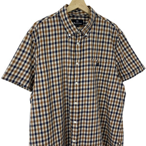 Aquascutum House Check Short Sleeved Shirt - Triple Extra Large (XXXL) PTP 25.25"