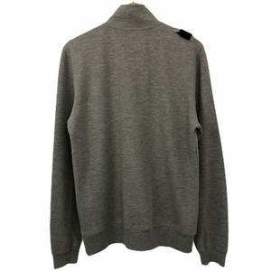 Ma.Strum Grey Half Zip Pullover Sweater - Small (S) PTP 21"