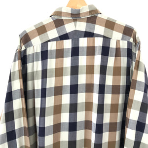 Aquascutum Block Check Long Sleeved Shirt - Extra Large (XL) PTP 27"