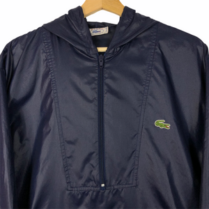 Vintage Dark Navy Lacoste Izod Half Zip Cagoule - Large (L) PTP 25.25"