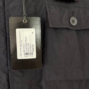 Ma.Strum Black Button Up Multi Pocket Overshirt - Medium (M) PTP 23.5"