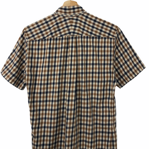 Aquascutum House Check Short Sleeved Shirt - Small (S) PTP 19"