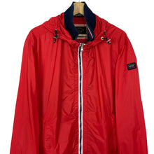 Load image into Gallery viewer, Paul and Shark Red Hooded Logo Jacket - Large (L) PTP 21.5&quot;
