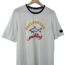 Load image into Gallery viewer, Paul and Shark White Short Sleeved Logo T-Shirt - Medium (M) PTP 20&quot;
