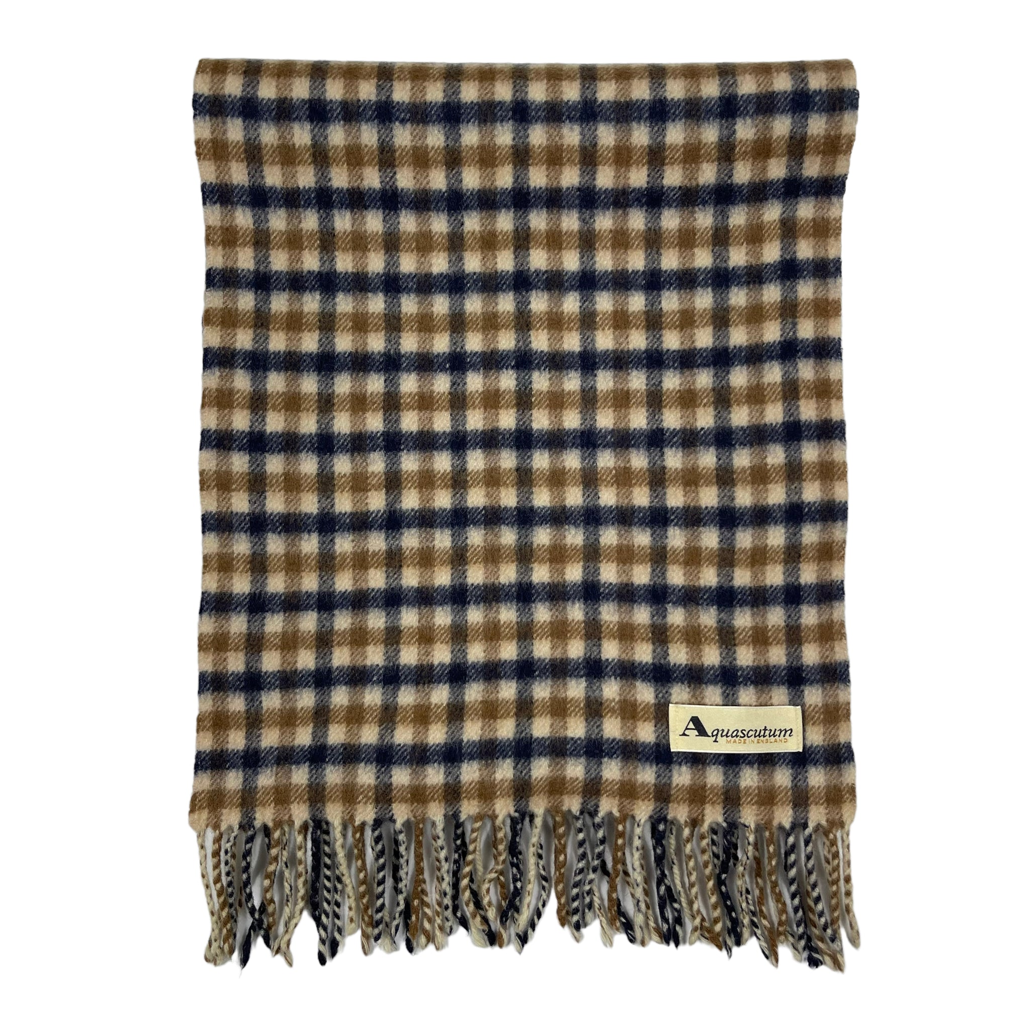 Aquascutum Classic House Check Lambswool Cashmere Scarf One