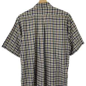 Aquascutum House Check Short Sleeved Shirt - Medium (M) PTP 21.75"