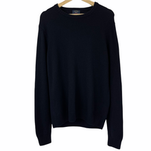 Load image into Gallery viewer, Paul and Shark Navy Wool Crew Neck Logo Sweater - Large (L) PTP 22&quot;
