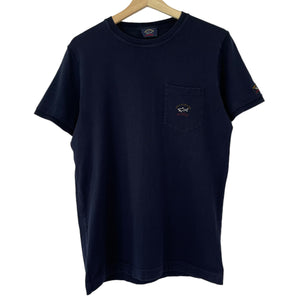 Paul and Shark Navy Short Sleeved Pocket Logo T-Shirt - Medium (M) PTP 19.5"